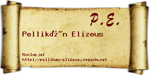 Pellikán Elizeus névjegykártya